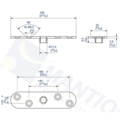 Platine Pour Fixation Sur Chant Avec Trou Taraudé M10 Mantion 0036 -Magasin D'Outils Pour La Maison Élégant mantion 0036