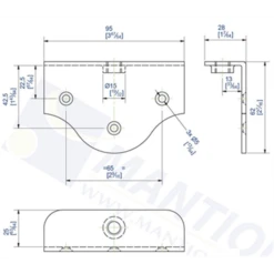 Platine équerre Pour Fixation Sur Plat Trou Taraudé M10 Mantion 0037 -Magasin D'Outils Pour La Maison Élégant mantion 0037