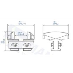 Sabot Fonte Réglable (21 à 50 Mm) Pour Porte Courante : Mantion 1011