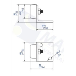Butée à Visser Avec Tampon Amortisseur (porte 80 Kg) Mantion 1086