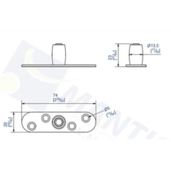 Guide Sur Platine Pour Profil U Porte à Déplacement Droit Mantion 1102