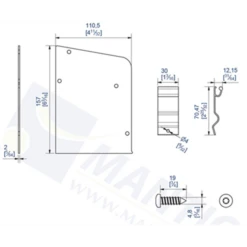 Kit D'embouts Pour 2 Rails 2 Embout 8 Vis Et 2 Pinces : Mantion 11167