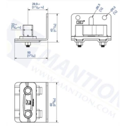 Guide Réglable En Plastique Blanc : Mantion 1128ARG 3660720049412