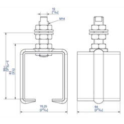 Support à Tige Filetée 6526 Pour Rail 6255 : Mantion 6256