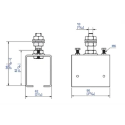 Manchon Tige Courte Mantion 6256MC Pour Rail 6255 : 6256MC