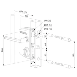 Serrure Réversible Pour Portail Battant - Pêne Demi-tour -Magasin D'Outils Pour La Maison Élégant montage locinox