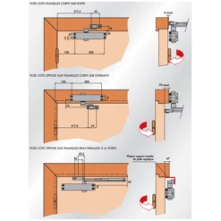 Ferme-porte Groom GR150 2-4 Pignon Et Crémaillère Bras à Compas Noir -Magasin D'Outils Pour La Maison Élégant p112858 pic
