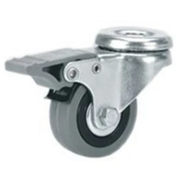 Roue En Caoutchouc Gris Pivot Et Frein Diamètre 50 Mm 04017 PRODIF-SOMEC 004017