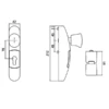 Serrure à Bouton Débrayable Pour Cylindre Européen - Compatible Fermeture Anti-panique - Argent JPM EN3300-04-0A -Magasin D'Outils Pour La Maison Élégant p181831 pic1