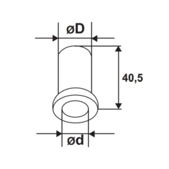 Douille Réduction Gond Volets 18 Mm à 14 Mm Noir Torbel 5115109