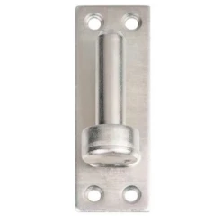 Gond Sur Plaque 40x120mm Diamètre 16mm Avec Trous Fraisés Zingué Blanc