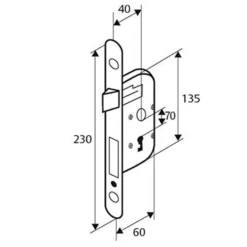 Serrure à Encastrer Yale - Condamnation - Axe 40 Mm -Magasin D'Outils Pour La Maison Élégant p252239 pic2 20 281 29