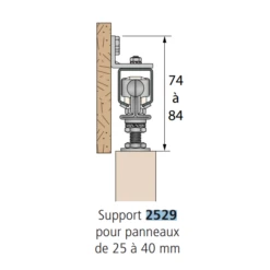 Support équerre Renforcé Mantion 2529 Pour Rails 2525 Et MA80A -Magasin D'Outils Pour La Maison Élégant patte 1