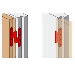 Paumelle Coudée 90° Bouts Ronds Droit Acier Zingué Blanc 140x60x70 Mm
