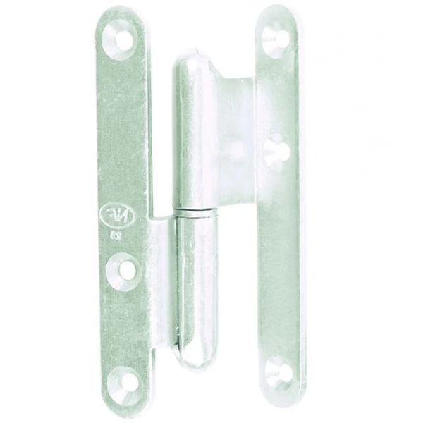 Paumelle Coudée 90° Bouts Ronds Gauche Acier Zingué Blanc 110x70x80 Mm 4 Paumelle Coudée 90° Bouts Ronds Gauche Acier Zingué Blanc 110x70x80 Mm – Image 2