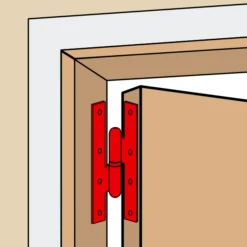 Paumelle Picarde Clémenson Gauche Acier Brut Bague Laiton - 190 X 80 Mm -Magasin D'Outils Pour La Maison Élégant pic2