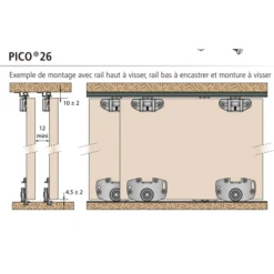 Garniture Pour Porte De Placard Mantion PICO26T - Sans Rail -Magasin D'Outils Pour La Maison Élégant pico26 4