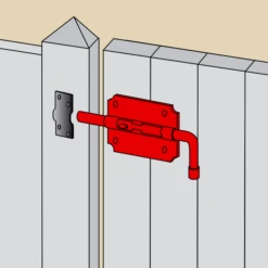Verrou Pistolet Box 16 Mm Longueur 90 Mm Acier Zingué Blanc Sans Gâche