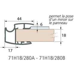 Poignée Mantion Picostar 18 - Alu Laqué Blanc - 280 Cm - Lot De 2 -Magasin D'Outils Pour La Maison Élégant poignee2 schema 1