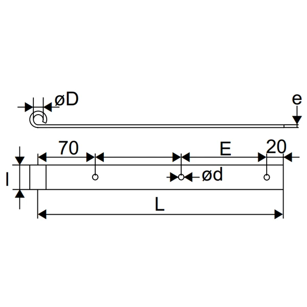 Penture Droite Percée Acier Blanc Torbel Gond 16 Mm Longueur 1000 Mm 5 Penture Droite Percée Acier Blanc Torbel Gond 16 Mm Longueur 1000 Mm – Image 3