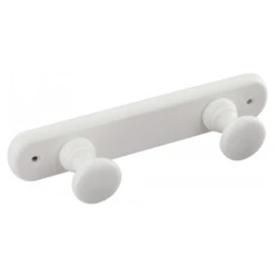 Porte Manteaux à 2 Têtes Mottez - Longueur 26,5 Cm - Bois Blanc