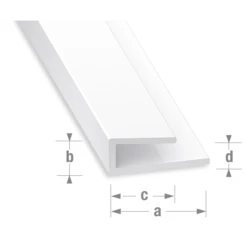 Profilé De Finition Pour Panneaux En PVC Blanc - épaisseur 3.5 Mm - Longueur 1 Mètre CQFD 2002-8204