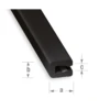 Profil U Pour Entourage Tôle En PVC Noir - 7 X 4 X 2 Mm - Longueur 1 Mètre CQFD 2002-68308 -Magasin D'Outils Pour La Maison Élégant pro pvc fini uto noir c