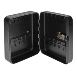 Armoire Clefs Murale Métallique Sécurisée 46 Clefs 3 Chiffres Noir Mat