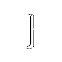 Plinthe PVC Romusflex Semi-rigides Blanc Neige 100mmx3m Linéaire