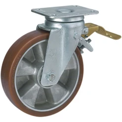 Roulette à Platine Pivotante Avec Frein - 160 Mm - Capacité 700 Kg