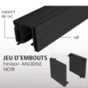 Ensemble SAF SLIM Pour Porte Coulissante De 83 Cm Capacité 80 Kg Noir -Magasin D'Outils Pour La Maison Élégant saf 2