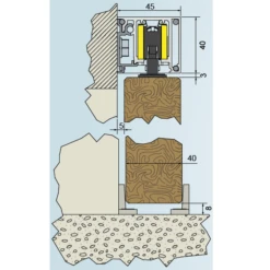 Ensemble SAF SLIM Porte Coulissante Jusqu'à 103 Cm Mantion SAF-S82D/200 -Magasin D'Outils Pour La Maison Élégant saf3
