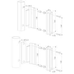 Gâche Locinox Acier Inox Pour Profils Carrés De Portail De 40 à 60 Mm