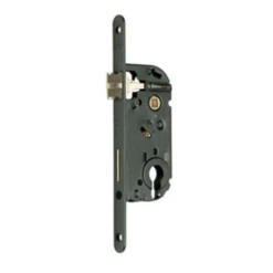Serrure à Larder Pêne Demi-tour Et Pêne Dormant à Cylindre Axe 40 Mm Têtière Bouts Ronds D4500 Main Droite