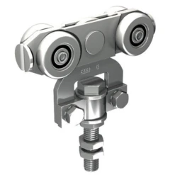 Monture Fixation Sur Chant Avec 4 Galets Sur Roulements à Billes - Inox 316L - 9245XSA4 Mantion - Capacité 400 Kg
