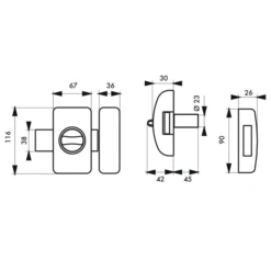 Verrou Pour Porte D'entrée Universel Thirard Cylindre 45 Mm 380451 -Magasin D'Outils Pour La Maison Élégant sans titre 1 95