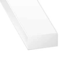 Profilé Rectangulaire En PVC Blanc - Largeur 10 Mm - Hauteur 4 Mm - Longueur 1 Mètre CQFD 2002-80330
