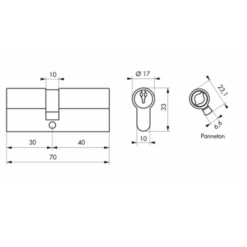 Cylindre Européen Double Entrée Laiton Thirard 30 X 40 Mm 007279 -Magasin D'Outils Pour La Maison Élégant sans titre 34