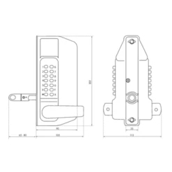 Serrure De Grille Et Portail à Combinaison Et Cylindre 005008 -Magasin D'Outils Pour La Maison Élégant schema 3