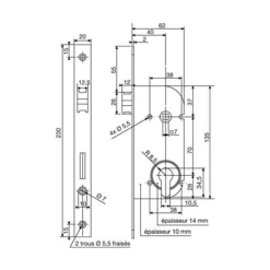 Serrure à Encastrer Réversible Pour Profil Européen Yale Blanche