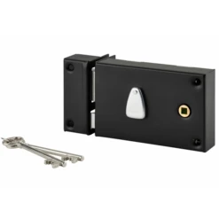 Serrure En Applique Thirard - Sens Gauche - Noire - 140 X 88 Mm