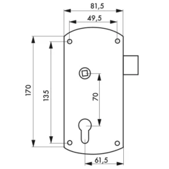 Serrure En Applique Thirard - Axe 61,5 Mm - Entraxe 70 Mm -Magasin D'Outils Pour La Maison Élégant serrure port3