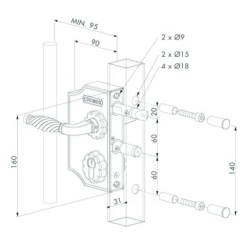 Serrure De Portail Battant Style Fer Forgé -Magasin D'Outils Pour La Maison Élégant serure locinox