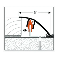 Seuil De Porte Dénivelé Romus FCS-718 Aluminium Titane 0.90 Mètres -Magasin D'Outils Pour La Maison Élégant seuil4
