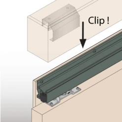 Support De Fixation Pour Bandeau Mantion SAF-CLIP3 Pour Porte Coulissante -Magasin D'Outils Pour La Maison Élégant support 1