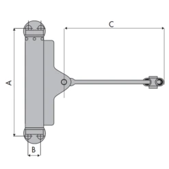 Ferme-porte Mécanique à Tringle Groom Tirex En Acier - Tige De 240 Mm