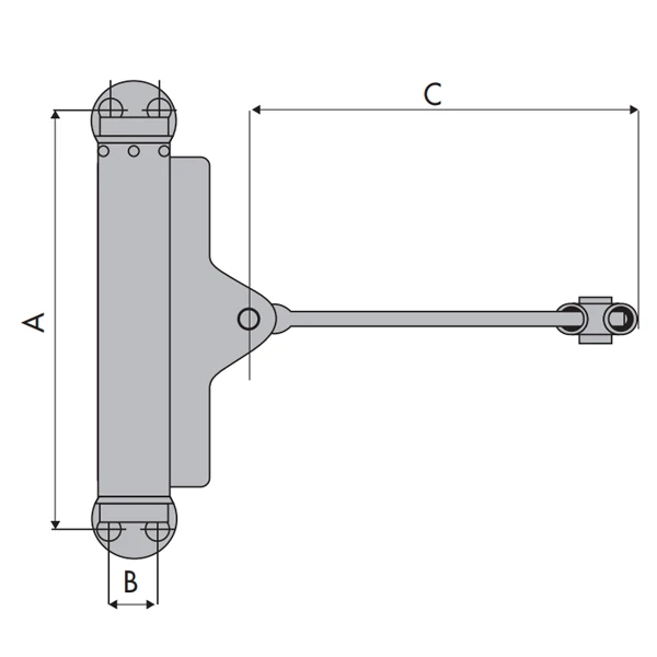 Ferme-porte Mécanique à Tringle Groom Tirex En Acier - Tige De 240 Mm 3 Ferme-porte Mécanique à Tringle Groom Tirex En Acier - Tige De 240 Mm