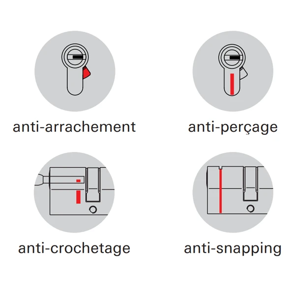 Cylindre à Bouton Thirard Transit 1 - Nickel Velours - 30 X 40 Mm 5 Cylindre à Bouton Thirard Transit 1 - Nickel Velours - 30 X 40 Mm – Image 3