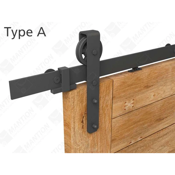 Système Coulissant Droit Fer ROCDESIGN TYPE A Porte Bois Mantion RD-A-B 4 Système Coulissant Droit Fer ROCDESIGN TYPE A Porte Bois Mantion RD-A-B – Image 2