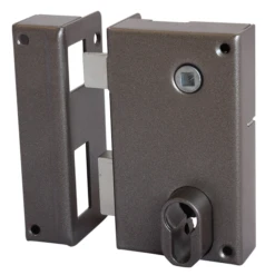 Serrure En Applique Verticale Profil Gauche Couleur Marron Pour Cylindre Profil Européen - Livré Sans Cylindre Et Sans Béquille Vachette 7216 - MG -Magasin D'Outils Pour La Maison Élégant vac7216mg a